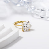 Ruby/Sapphire/ZambiaMoissanite Plated 11-Color Radiant-Cut Ring Classic Ladies' Jewelry Holiday Gift Anti-Allergic