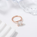 Ruby/Sapphire/ZambiaMoissanite Plated 11-Color Radiant-Cut Ring Classic Ladies' Jewelry Holiday Gift Anti-Allergic