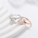 Ruby/Sapphire/ZambiaMoissanite Plated 11-Color Radiant-Cut Ring Classic Ladies' Jewelry Holiday Gift Anti-Allergic