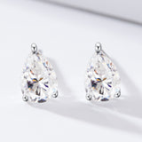 D Color Moissanite Pear Shape Moissanite Stud Screw Back Earring Jewelry 100% 925 Sterling Silver For Women Gift