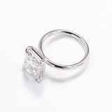 Ruby/Sapphire/ZambiaMoissanite Plated 11-Color Radiant-Cut Ring Classic Ladies' Jewelry Holiday Gift Anti-Allergic