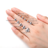 Moissanite Stone Princess Heart Marquise Emerald Radiant Round Pear Oval Cushion Asscher Cut GRA Certificate 0.3ct-5ct