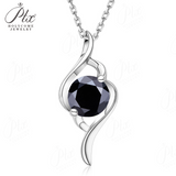 Women's 925 Sterling Silver Necklace 1.0ct D Color VVS1 Moissanite Halo Pendant Passes Diamond Tester Jewelry Gift