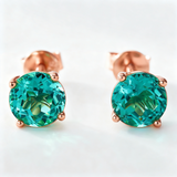 S925 Silver Lab Ruby Emerald Screw Earring 5.0mm Lab-Grown Gemstone Round Stone Fine Jewelry Gift Jewelry For Women Ear Jewel