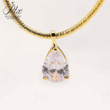 8-16 CT Custom Necklace Pear Cut Moissanite White 925 Sterling Silver Jewelry High-Quality Premium Christmas Gift Hypoallergenic