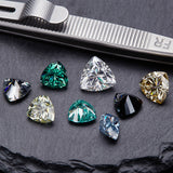 Lab Grown Loose Moissanite Diamond Wholesale Multicolor Trillion Shape VVS1 Clarity for Gemstone Making GRA Certificate Beads