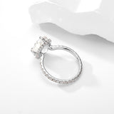 Customized Ring 925 Sterling Silver Moissanite Two-Tone Diamond Tiara Ring With GRA VVS1 E-Cushion 10K 14K 18K Gold Plated Ring