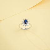 Gemstones Ring Oval Cut Lab Grown Ruby Sapphire Columbia Padparadscha 925 Silver Anniversary Gifts Charms Jewelry for Woman