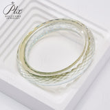 Customized Moissanite Gemstone Bangles Round D Color Full Size Fine Fashion Elegant for Woman Man Anniversary Party Gift Charms