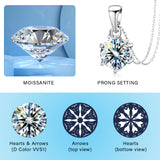 Moissanite Pendant Classical 6 Prongs 12 Color 925 Sterling Sliver Fine Jewelry Necklace Lady Birth Stones Wedding Gift Jewel