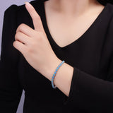 Opal Bracelet 925 Sterling Silver 2/3/4/5mm White/Blue Color Simple Classic Women Chain Jewelry Advanced Jewelry Charms Elegant