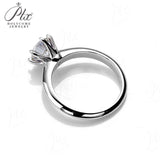 Classic 6 Prongs Setting Round Moissanite Solitaire Ring Women Only Gifts For Festivals And Anniversaries