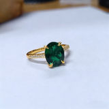 Egg-shaped Ring with Lab Grown Ruby Sapphire Zambian Padparadscha 925 Silver Circle for Engagement Christmas Party Fine Jewely