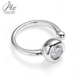 Round Shape Bezel Wrap Ring Women Only Gifts For Festivals And Anniversaries