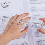 CUSTOM ZIRCON SETS - COMPARISON CHART FOR VARIOUS SHAPES AND SIZES SUITABLE FOR JEWELRY TOOLS