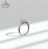 Elegant D VVS1 Color 100% S925 Sterling Silver Moissanite Diamond Ring for Women Engagement Wedding Fine Jewelry Holiday Gifts