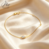 IGI‑Certified Lab‑Grown Marquise Cut Diamond 14K Solid Gold 0.3ct Charm Bracelet Exquisite Women's Jewelry Versatile for Daily & Office Wear Ideal for Gifting Holiday Gifts Factory Direct Wholesale