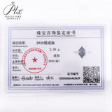 Engagement Ring Salt and Pepper Moissanite Diamond Pear Cut 925 Sterling Silver Plated with 18k Gold Wedding Jewelry Vintage