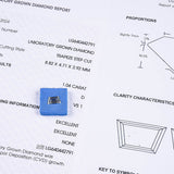 Lab Grown Diamond Trapeze Shape 1.04CT VS1 IGI Certificate White Top Gemstone CVD HPHT DIY Material Jewelry Rings Women Charms