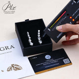 Pear-shaped Earrings Set with D/VVS Grade Moissanite & Colored Gemstones  This Jewelry Is An Ideal Choice for Party Gifts