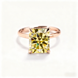 Ruby/Sapphire/ZambiaMoissanite Plated 11-Color Radiant-Cut Ring Classic Ladies' Jewelry Holiday Gift Anti-Allergic