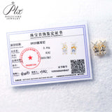 Moissanite Earrings Emerald/Ruby/Sapphire Styles 925 Silver Gift-Ready Hypoallergenic Fade-Resistant Factory-Direct Women Only