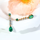 Custom Earrings Lab Grown Gemstones Pear Shape 925 Silver Anniversary Birthday Gift Hypoallergenic No Fade Factory Outlet Charm