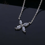 925 Sterling Silver D Color VVS1 Moissanite Four-leaf clover Necklace Daily Wear Gift-Giving