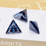 100% Real Moissanite Stone Triangle Cut Multicolor VVS1 Loose Beads With Certificate For Women Jewelry Making Charms Wholesale