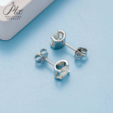 U Shape Inset Moissanite Stud Earrings Women Only Gifts For Festivals And Anniversaries