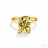 Ruby/Sapphire/ZambiaMoissanite Plated 11-Color Radiant-Cut Ring Classic Ladies' Jewelry Holiday Gift Anti-Allergic