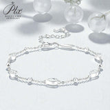 Elegant Moissanite Teardrop Bracelet Pear Shape Gem Beaded Chain Chic Women’s Everyday Jewelry Delicate Shine Fashion Gift