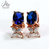 Moissanite Earrings Emerald/Ruby/Sapphire Styles 925 Silver Gift-Ready Hypoallergenic Fade-Resistant Factory-Direct Women Only