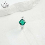 Customize Ring Cushion Cut Lab Grown Ruby Sapphire Columbia 925 Silver No Fade Hypoallergenic Anniversary Gifts Party Banquet