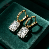 Lab Grown Diamond Earrings Exquisite New Arrival Design 10K/14K/18K Solid Yellow Gold Radiant Cut 2ct DEF VVS Minimalist for Women Hypoallergenic Versatile