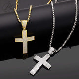 Dazzling Moissanite Hip-hop Cross Necklace - Hypoallergenic Choice for Easter Gifting to Family For Both Men and Women