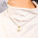 8-16 CT Custom Necklace Pear Cut Moissanite White 925 Sterling Silver Jewelry High-Quality Premium Christmas Gift Hypoallergenic