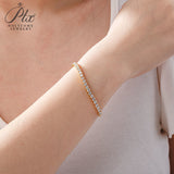 Moissanite Bracelet 3mm D Color VVS1 925 Sterling Silver GRA Factory Direct Hypoallergenic Comfortable Daily Commute Jewelry