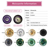 Moissanite Loose Stone Multicolor Primary Color Round Shape Hundred Sided Cut with GRA Certificate Jewelry Rings Earrings Making