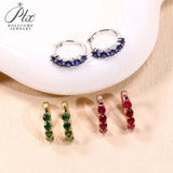 1CT Customize Earrings Moissanite Lab Grown Emerald/Ruby/Sapphire 925 Silver Hypoallergenic Factory Direct Sales for Women Gift