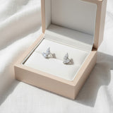 Double Clover Earrings with4CT D Color Marquise Cut Moissanite 925 Silver Plated White Yellow Gold Ear Stud Fashion Daily Jewely