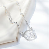 1-3CT Moissanite Necklaces Pendant Women Girls Birthday&Christmas Gift Chain Jewelry 925 Sterling Silver GRA