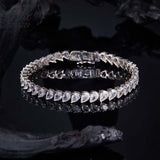 20ct Teardrop Shaped Bracelet with Exquisite Moissanite Accents Women's Style 925 Silver Fashionable and Popular Holiday Gift