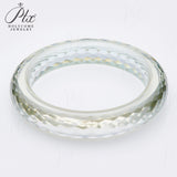 Customized Moissanite Gemstone Bangles Round D Color Full Size Fine Fashion Elegant for Woman Man Anniversary Party Gift Charms