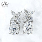 Moissanite Earrings Emerald/Ruby/Sapphire Styles 925 Silver Gift-Ready Hypoallergenic Fade-Resistant Factory-Direct Women Only