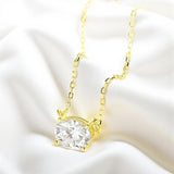 1-3CT Moissanite Necklaces Pendant Women Girls Birthday&Christmas Gift Chain Jewelry 925 Sterling Silver GRA