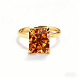 Ruby/Sapphire/ZambiaMoissanite Plated 11-Color Radiant-Cut Ring Classic Ladies' Jewelry Holiday Gift Anti-Allergic