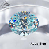 Sparkling Multicolor Moissanite Oval Cut 8Hearts 8Arrows Brilliant Facets Exquisite Loose Gemstones for Jewelry Crafting