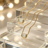 IGI Certificate Lab Grown Diamond Necklace 14K/18K Gold Radiant Shape 1/2/3ct D Color Pendant Hypoallergenic Direct from Factory Daily & Office Wear Perfect Gift