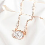 1-3CT Moissanite Necklaces Pendant Women Girls Birthday&Christmas Gift Chain Jewelry 925 Sterling Silver GRA